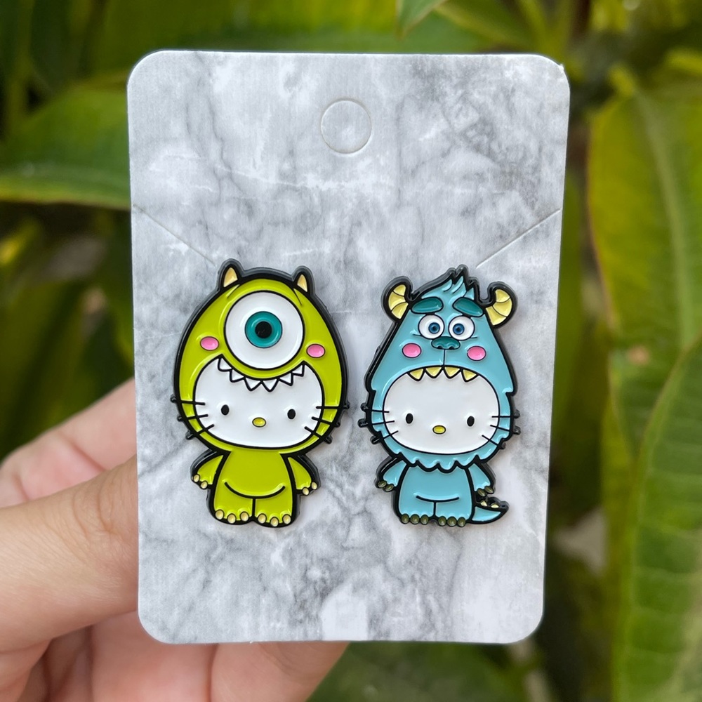 Hello Kitty Mike and Sully Monsters Inc Disney Pin